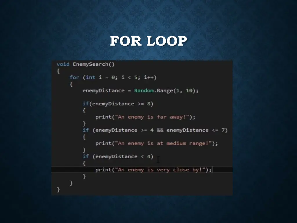 for loop 1