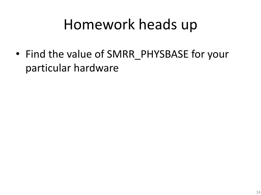 homework heads up