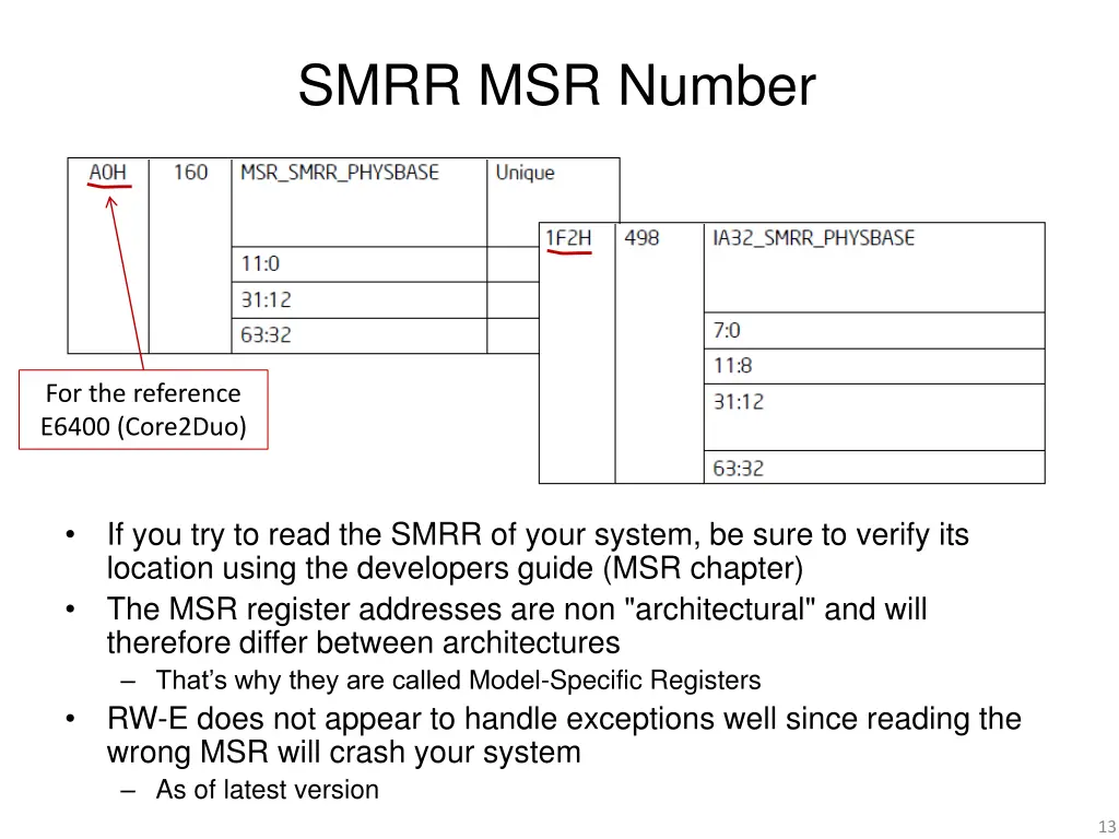 smrr msr number