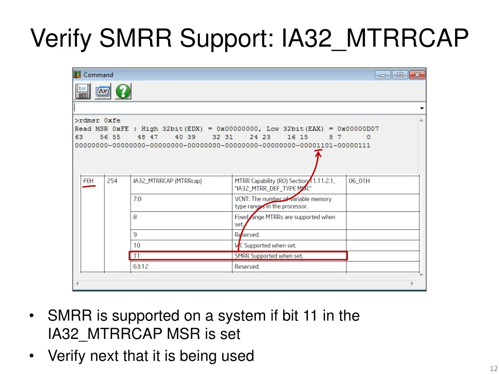 verify smrr support ia32 mtrrcap