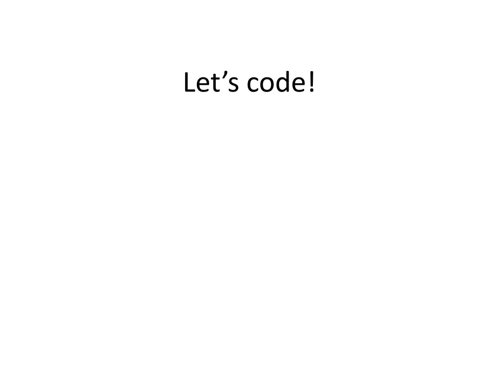 let s code