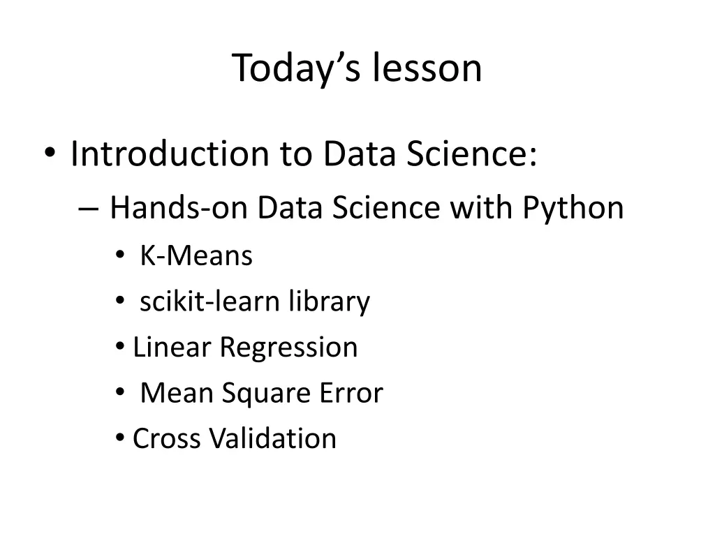 today s lesson