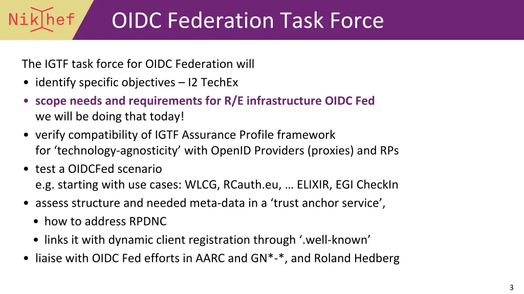 oidc federation task force