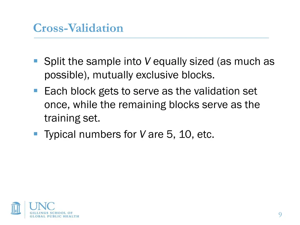 cross validation