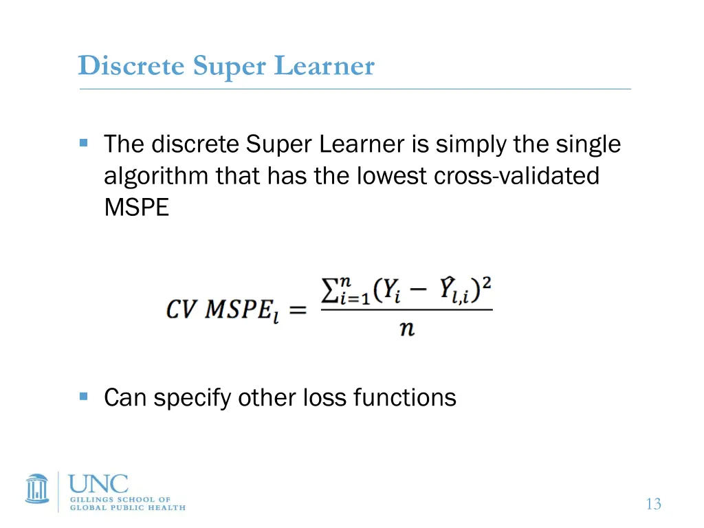 discrete super learner