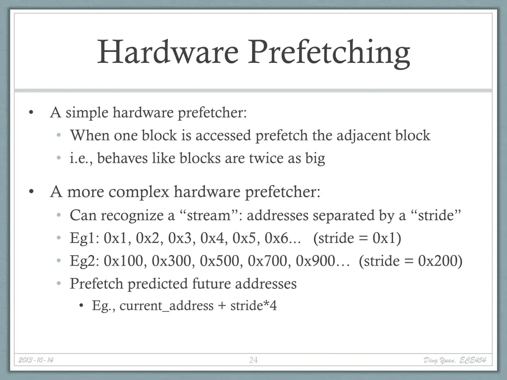 hardware prefetching