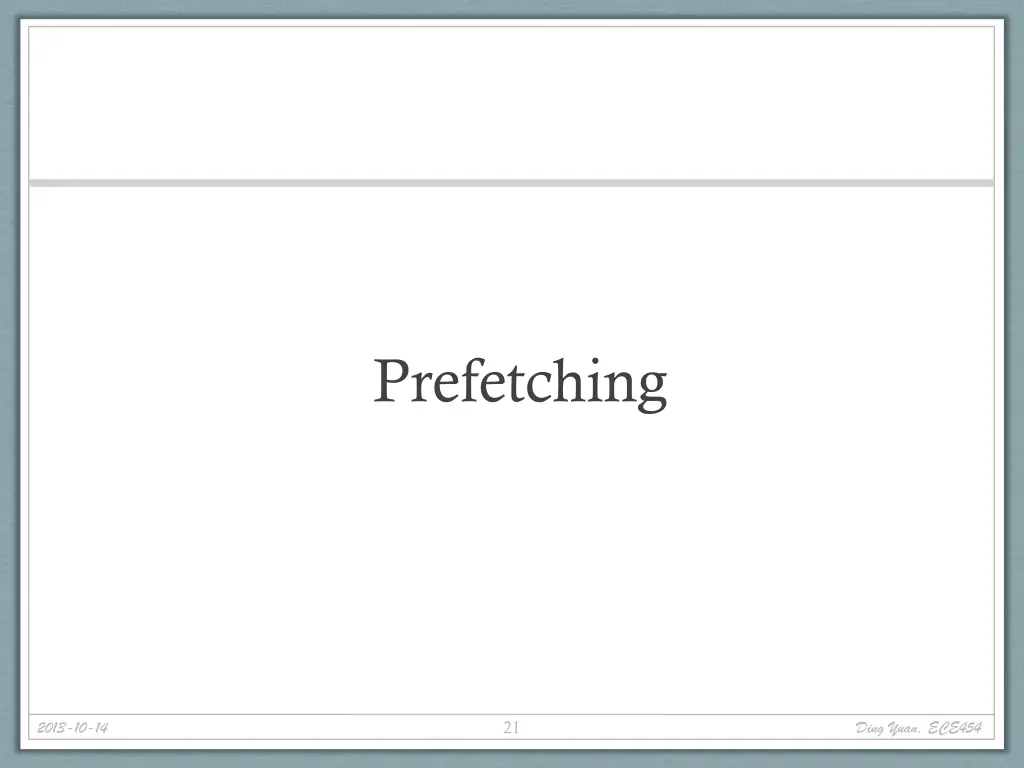 prefetching
