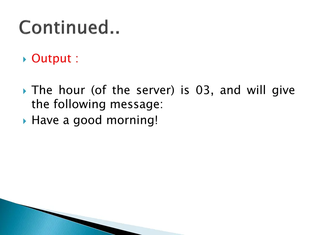 output