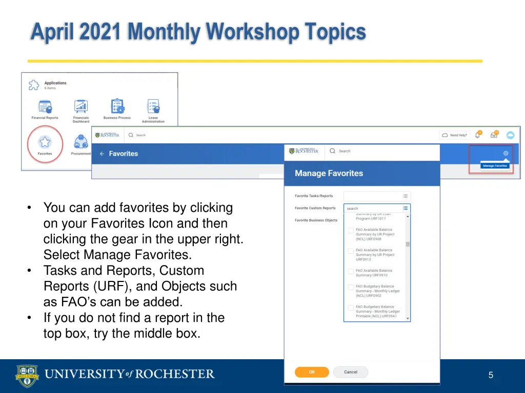 april 2021 monthly workshop topics 2