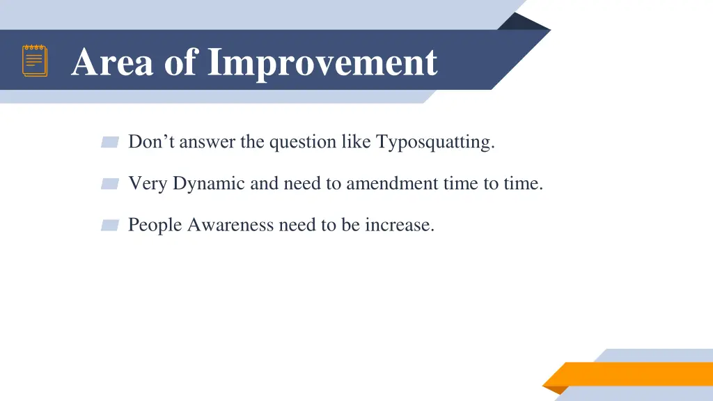 area of improvement