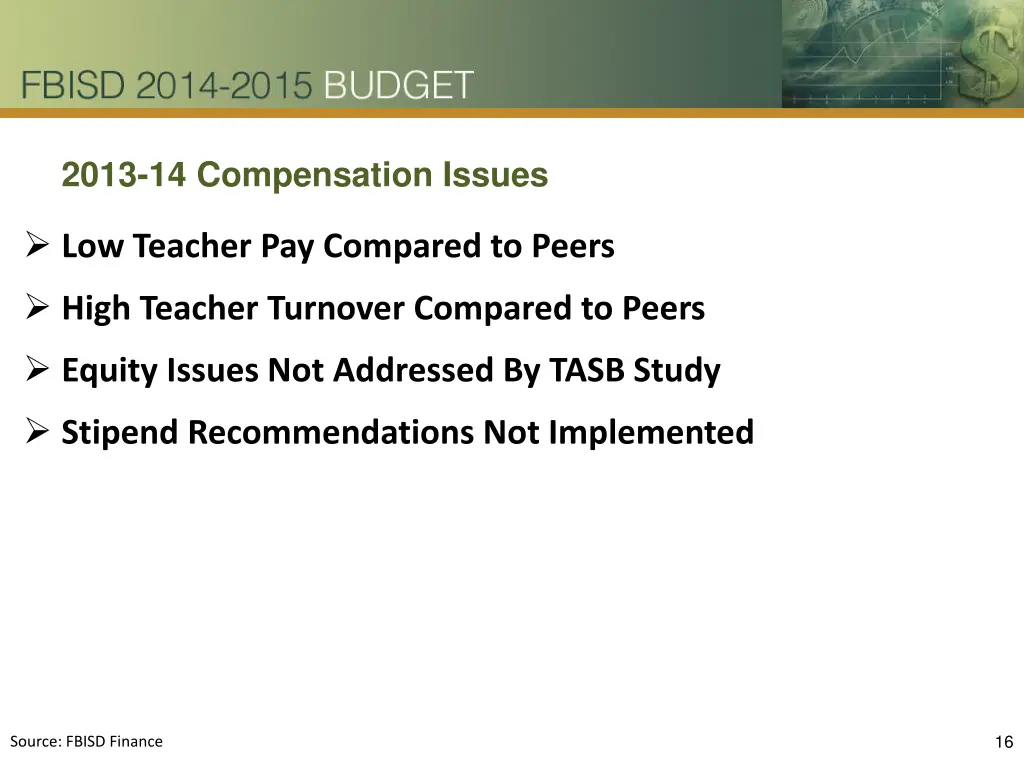 2013 14 compensation issues