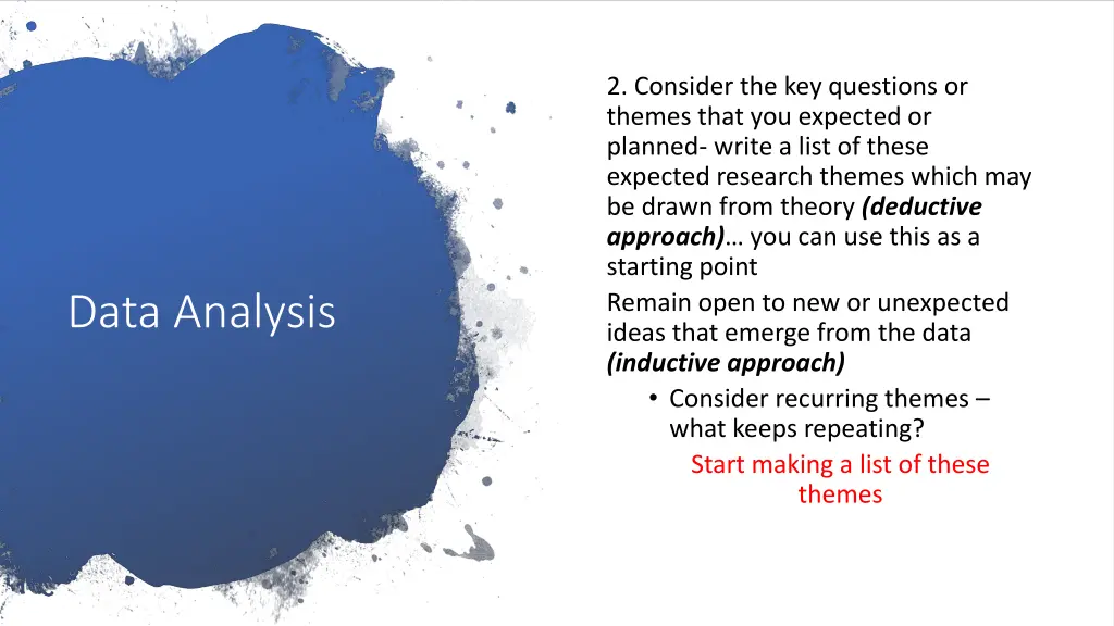 2 consider the key questions or themes that