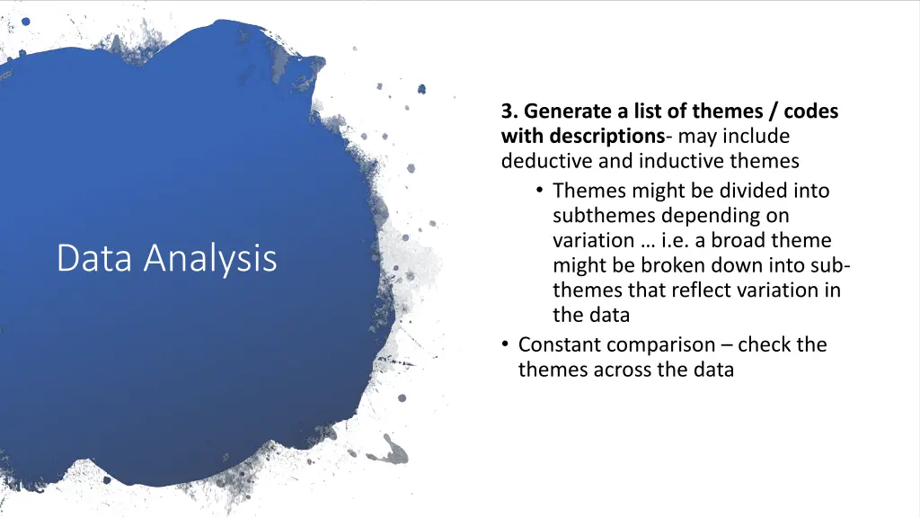 3 generate a list of themes codes with