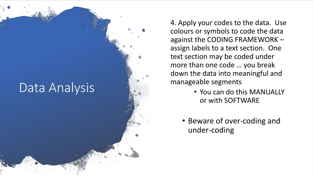 4 apply your codes to the data use colours