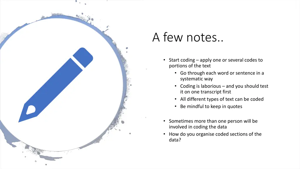 a few notes