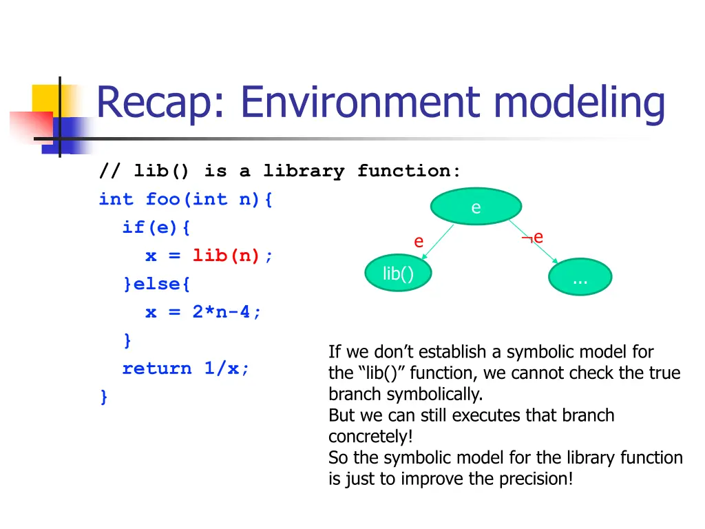 recap environment modeling