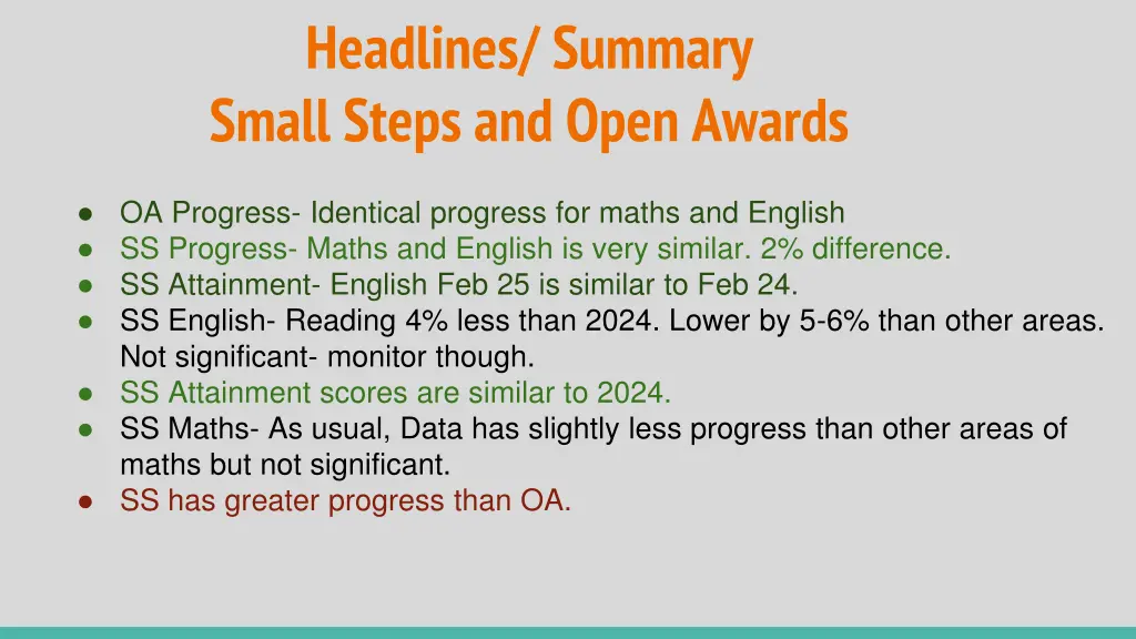 headlines summary small steps and open awards