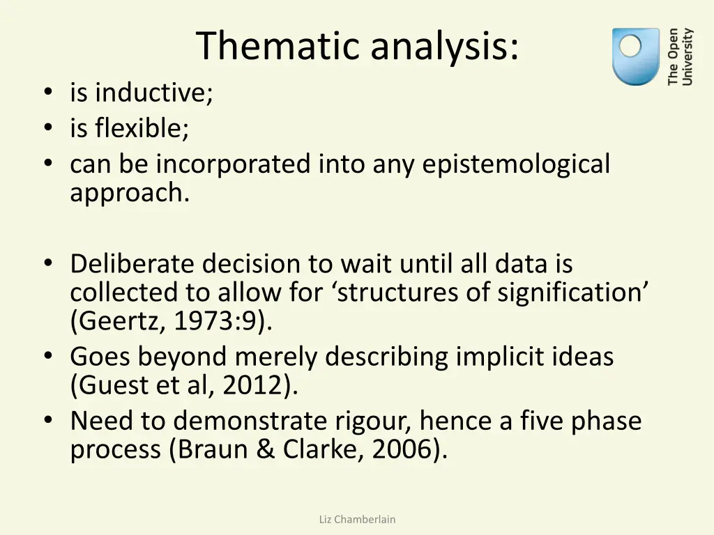 thematic analysis is inductive is flexible