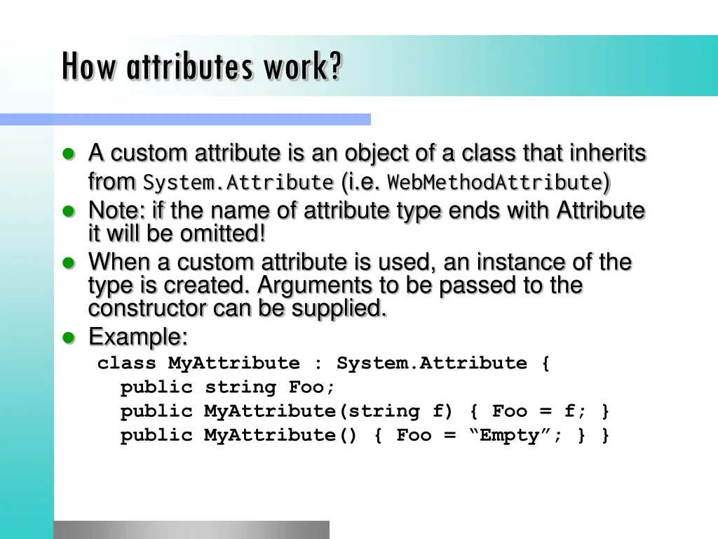 how attributes work