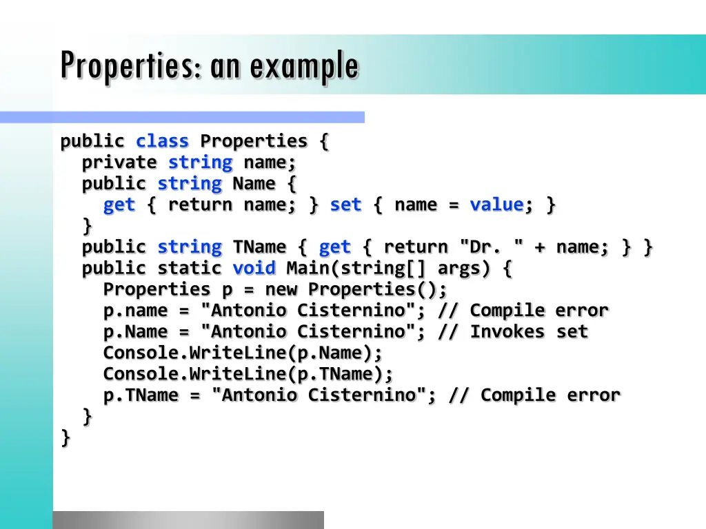 properties an example