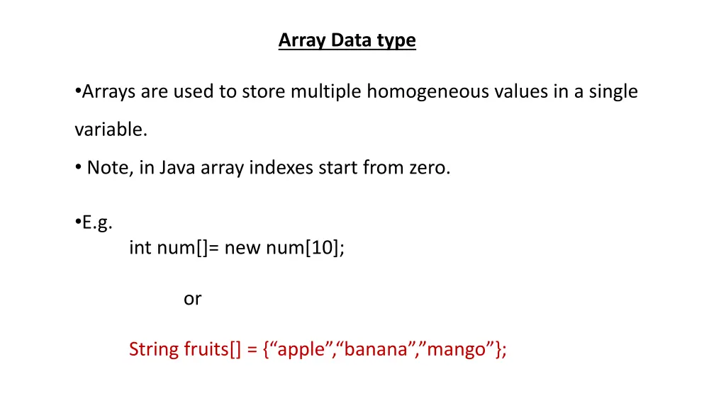 array data type