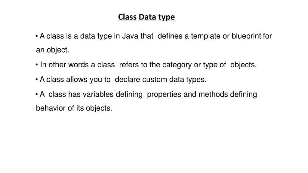 class data type