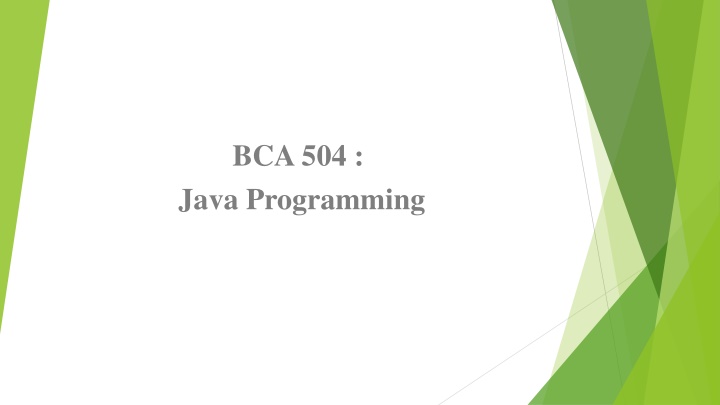 bca 504 java programming