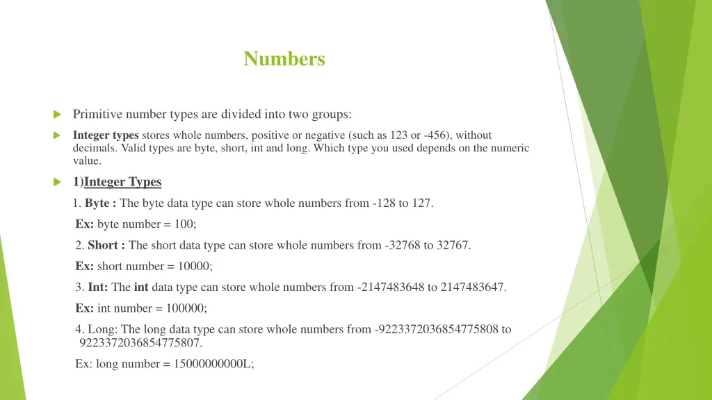numbers