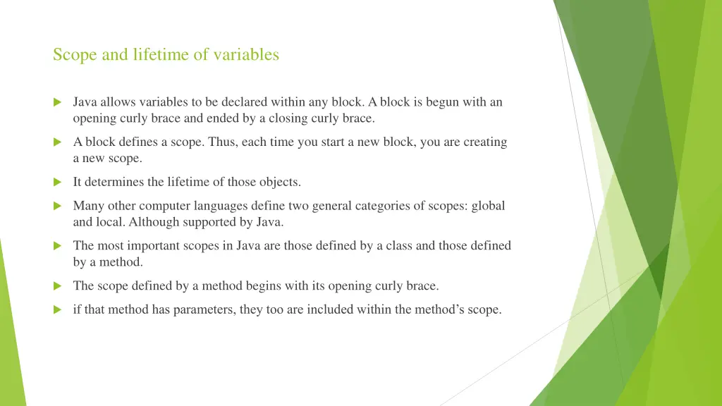 scope and lifetime of variables
