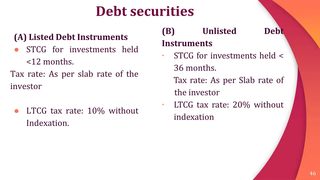 debt securities 1