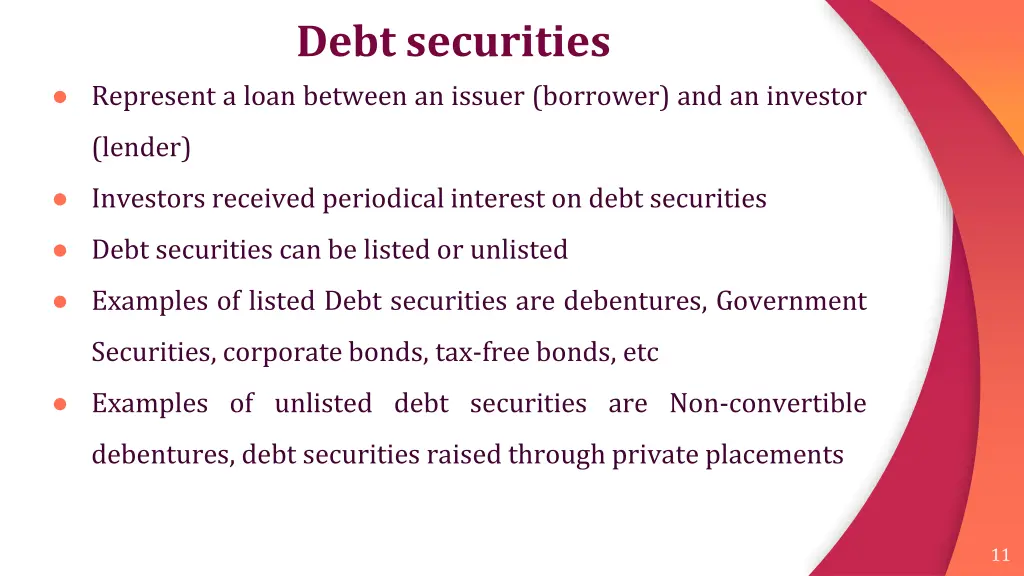 debt securities