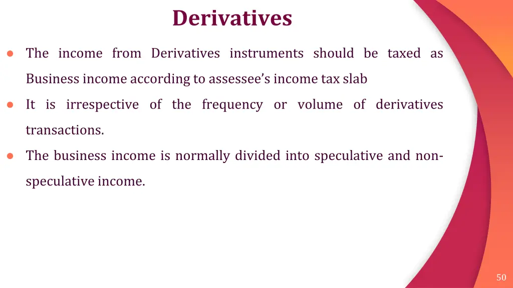 derivatives 1