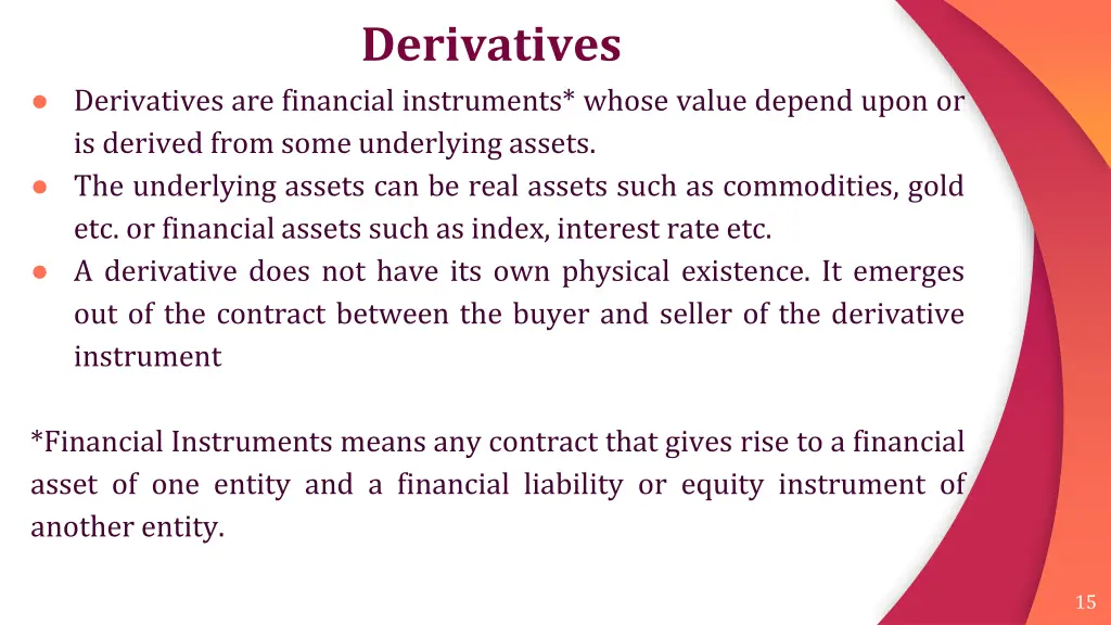 derivatives