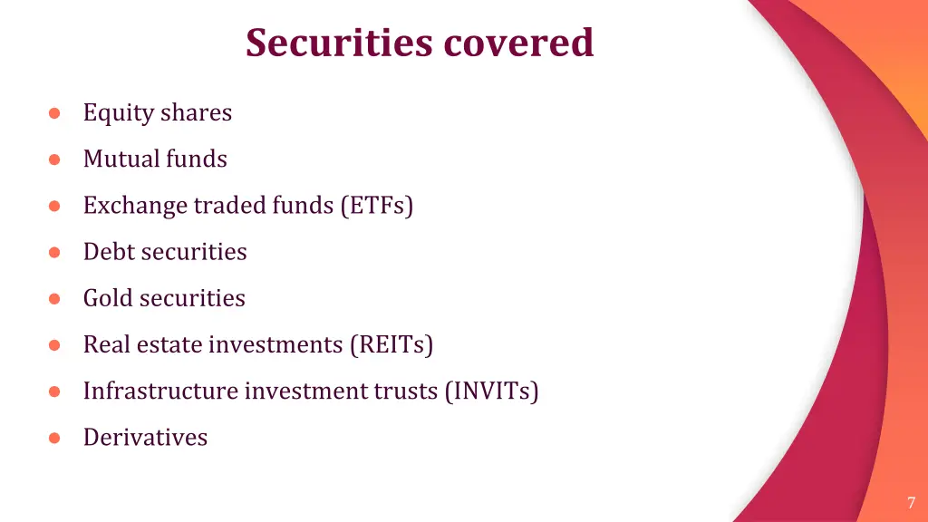 securities covered