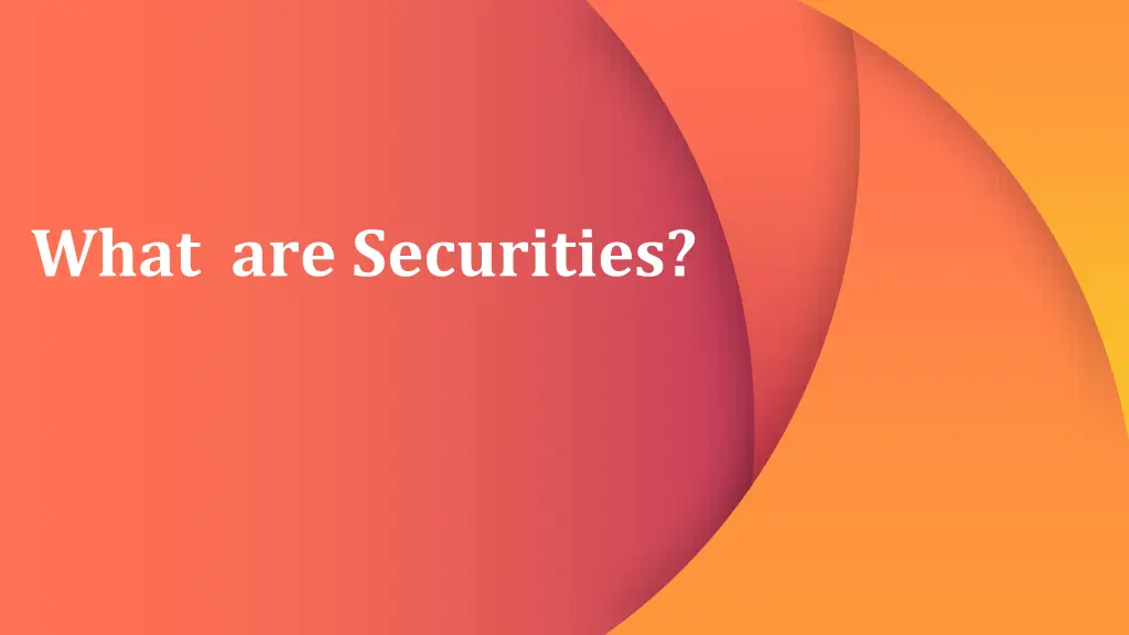 what are securities