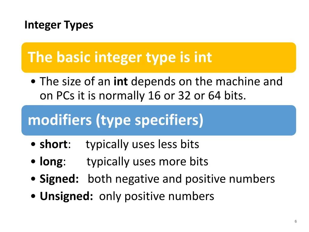 integer types