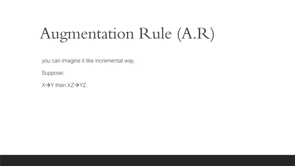 augmentation rule a r