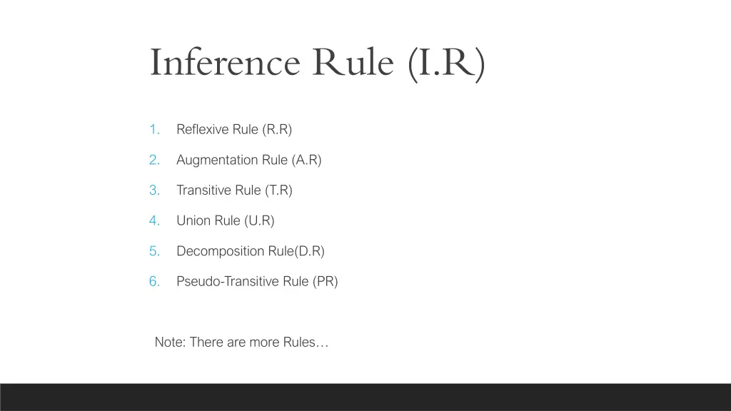 inference rule i r