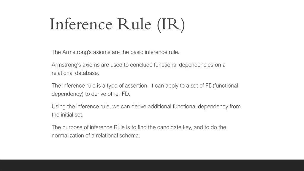 inference rule ir