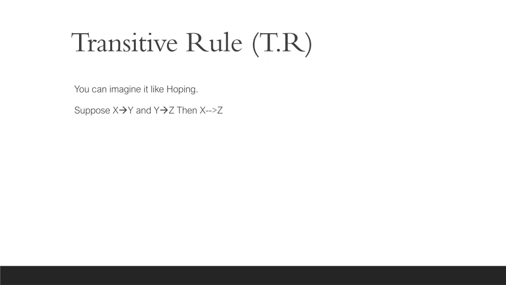 transitive rule t r