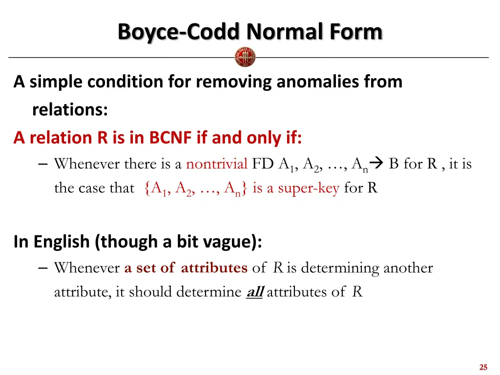 boyce codd normal form