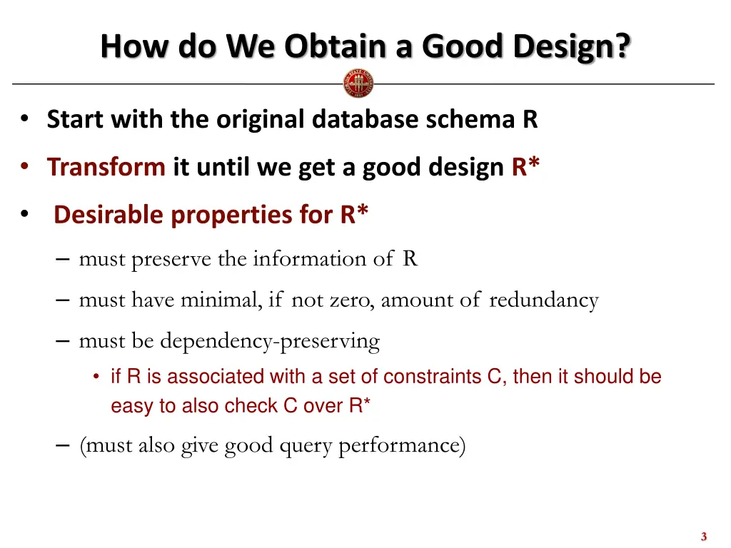 how do we obtain a good design