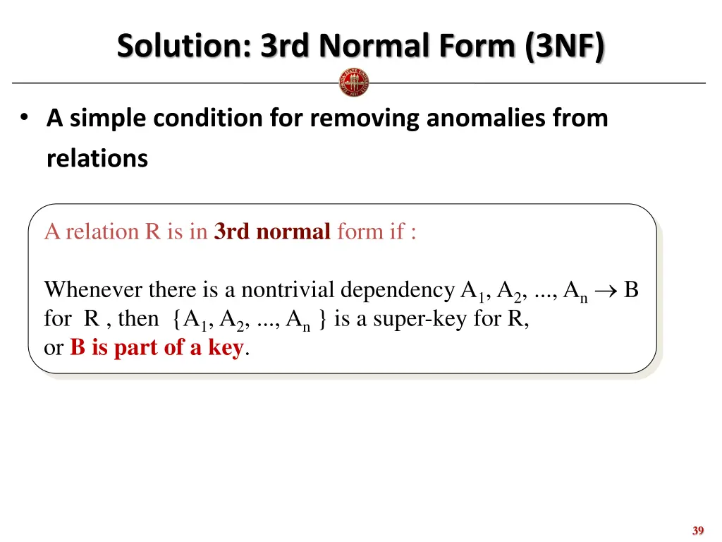 solution 3rd normal form 3nf