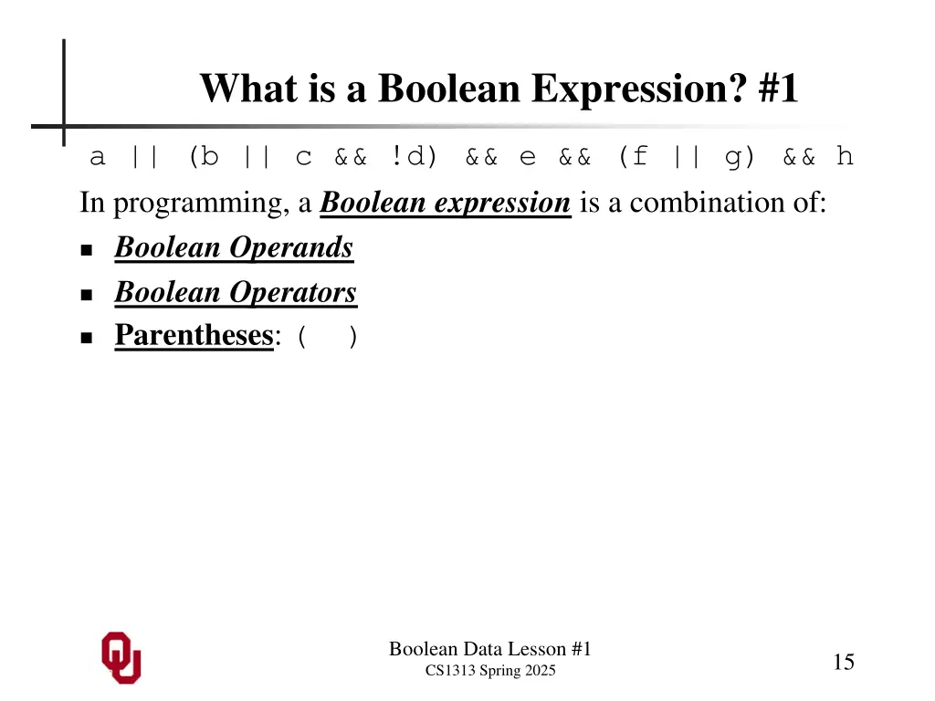 what is a boolean expression 1