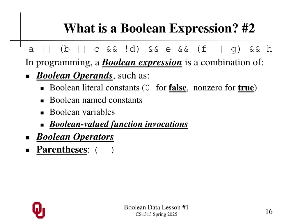 what is a boolean expression 2