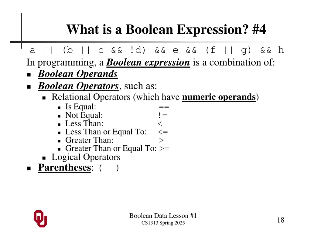 what is a boolean expression 4
