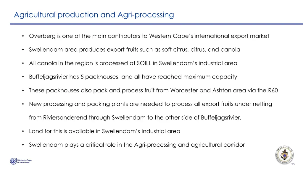 agricultural production and agri processing