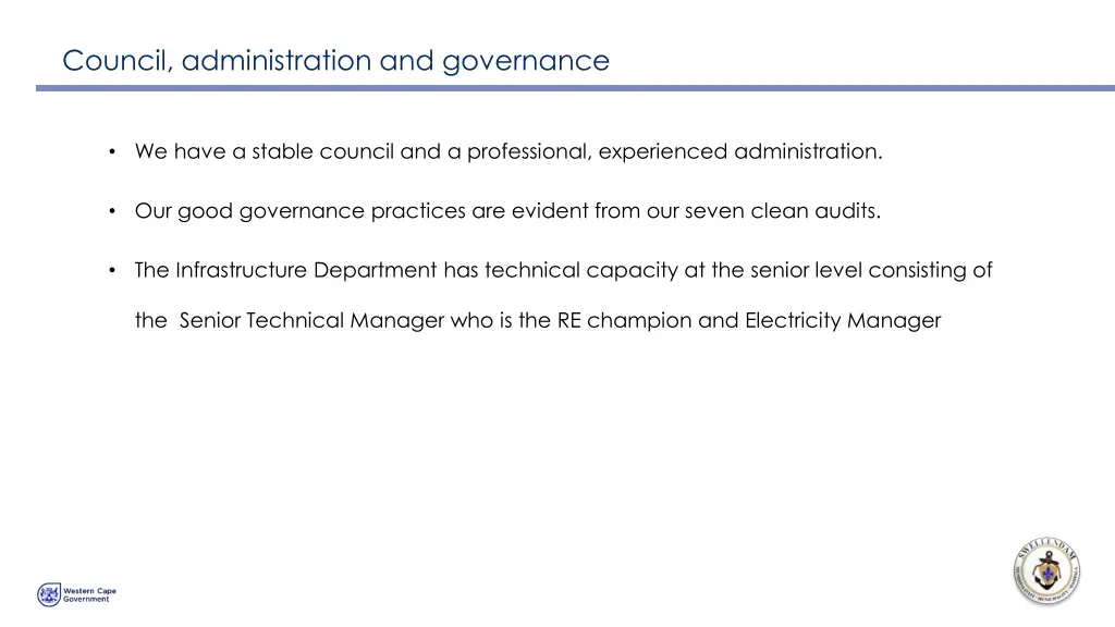 council administration and governance