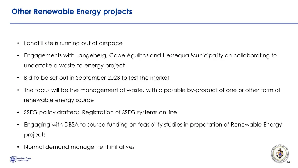 other renewable energy projects