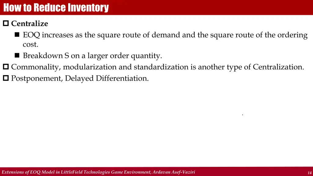 how to reduce inventory